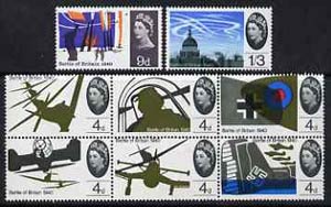 GB Great Britain 1965 25th Anniversary of Battle Of Britain unmounted mint set of 8 (ordinary) SG 671-78