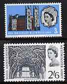 GB Great Britain 1966 900th Anniversary of Westminster Abbey unmounted mint set of 2 (ordinary) SG 687-88