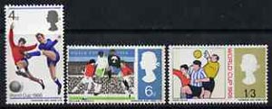 GB Great Britain 1966 World Cup Football unmounted mint set of 3 (phosphor) SG 693-95p