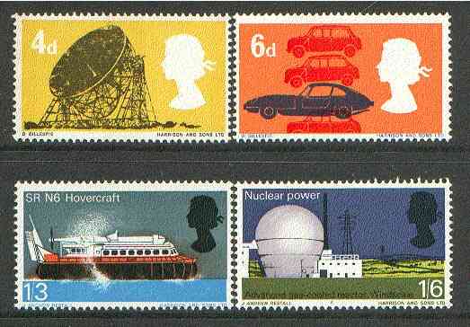 GB Great Britain 1966 British Technology unmounted mint set of 4 (ordinary) SG 701-04 