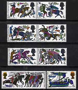 GB Great Britain 1966 Battle of Hastings unmounted mint set of 8 (phosphor) SG 705-12p