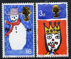 GB Great Britain 1966 Christmas unmounted mint set of 2 (phosphor) SG 713-14p