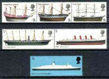 GB Great Britain 1969 British Ships set of 6 unmounted mint, SG 778-83