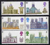 GB Great Britain 1969 British Architecture - Cathedrals unmounted mint set of 6, SG 796-801
