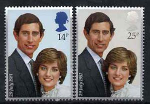 GB Great Britain 1981 Royal Wedding unmounted mint set of 2 SG 1160-61 (gutter pairs available price x 2)