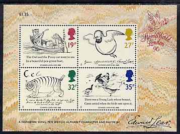 GB Great Britain 1988 Death Centenary of Edward Lear (Artist & Author) m/sheet unmounted mint SG MS 1409