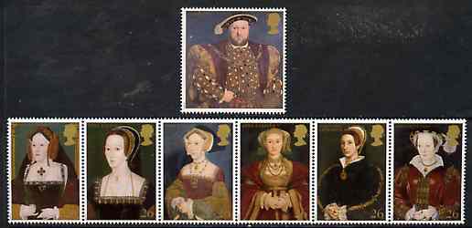 GB Great Britain 1997 King Henry VIII 450th Death Anniversary set of 7 unmounted mint SG 1965-71