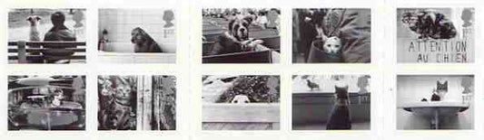 GB Great Britain 2001 Cats & Dogs Booklet containing set of 10 self-adhesive first class stamps