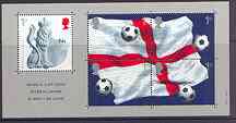 GB Great Britain 2002 Football World Cup m/sheet containing 5 x first class stamps unmounted mint SG MS 2292