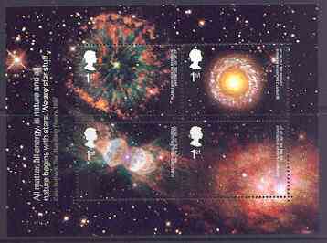 GB Great Britain 2002 Astronomy perf m/sheet containing 4 values unmounted mint SG MS 2315