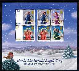 GB Great Britain 2007 Christmas - Hark the Herald Angels Sing m/sheet containing 6 values unmounted mint SG MS 2795