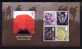 GB Great Britain 2007 Lest We Forget m/sheet unmounted mint SG MS 2796