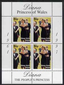  Steep Holm 1997 Diana, The People's Princess perf sheetlet containing 4 x 50p values unmounted mint