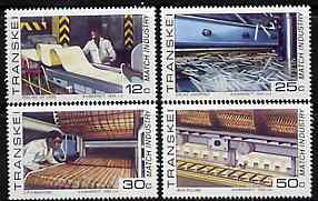 Transkei 1985 Match Industry set of 4 unmounted mint, SG 172-75*