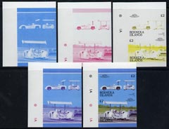 Bernera 1987 Cars - Chaparral Â£2 set of 5 imperf se-tenant progressive colour proof pairs comprising two individual colours, two 2-colour composites plus all 4-colour final design unmounted mint
