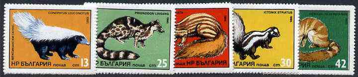 Bulgaria 1985 Mammals set of 5 unmounted mint, SG 3210-14, Mi 3333-37*