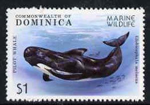 Dominica 1979 Pilot Whale $1 from Marine Wildlife set unmounted mint, SG 664*
