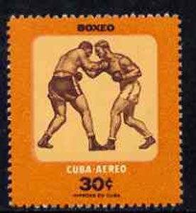 Cuba 1957 Boxing 30c from Youth Recreation set unmounted mint, SG 819*