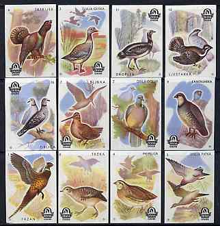 Match Box Labels - complete series of 12 Birds from the set of 20 Birds & Animals, superb unused condition (Yugoslavian Drava series)