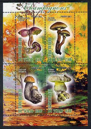 Chad 2013 Fungi #3 perf sheetlet containing 4 values unmounted mint