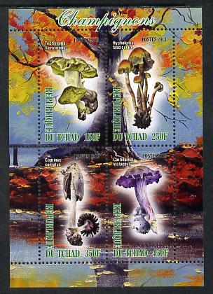 Chad 2013 Fungi #4 perf sheetlet containing 4 values unmounted mint