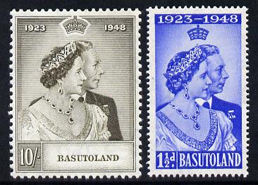 Basutoland 1948 KG6 Royal Silver Wedding perf set of 2 unmounted mint, SG 36-37