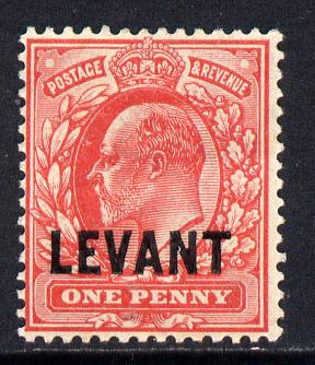 British Levant 1905-12 LEVANT opt on KE7 1d scarlet mounted mint SG L2