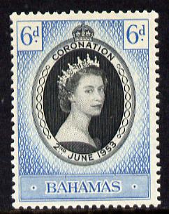 Bahamas 1953 Coronation 6d unmounted mint SG 200