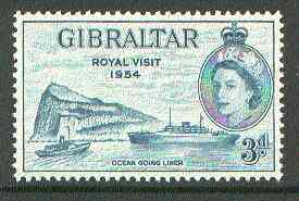 Gibraltar 1954 Royal Visit (Liner Saturnia) unmounted mint SG 159*