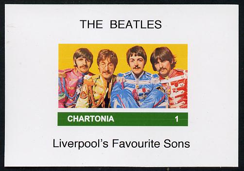 Chartonia (Fantasy) The Beatles imperf deluxe sheet on glossy card unmounted mint