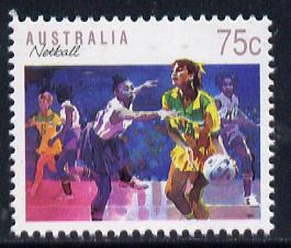 Australia 1989-94 Netball 75c unmounted mint, from Sports def set of 19, SG 1188