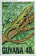Guyana 1978 Iguana 40c unmounted mint from Wildlife Conservation set, SG 688*