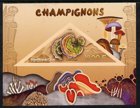 Congo 2014 Fungi imperf s/sheet containing one triangular-shaped value unmounted mint 