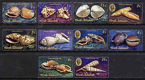 Cook Islands 1974 Shells short set of 10 values (1/2c to 10c) unmounted mint SG 466-75*
