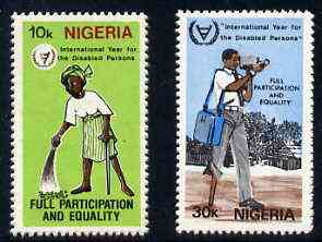 Nigeria 1981 International Year for Disabled Persons set of 2, SG 421-2 unmounted mint*