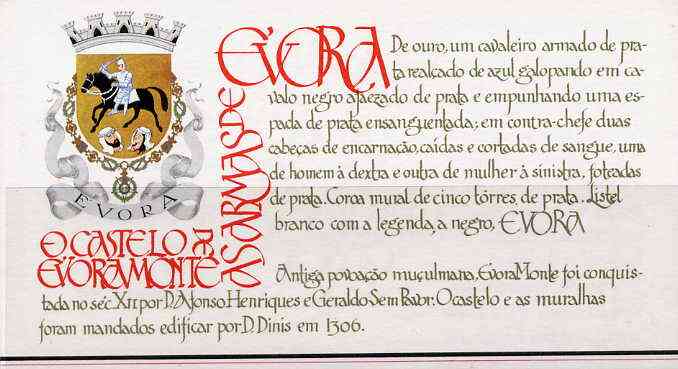 Booklet - Portugal 1987 Evora-Monte Castle 100E booklet complete with first day commemorative cancel, SG SB35