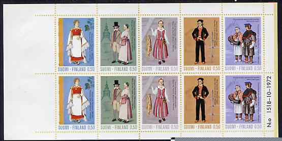 Booklet - Finland 1972 Costumes 5mk booklet complete and pristine, SG SB9