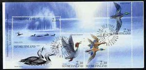 Booklet - Finland 1993 Water Birds 11m50 booklet complete with first day commemorative cancel, SG SB40
