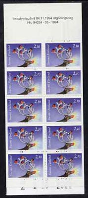 Booklet - Finland 1994 Christmas 21m booklet complete and pristine