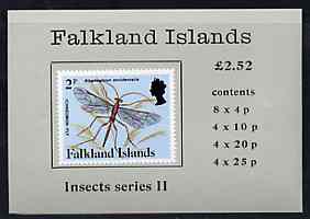 Booklet - Falkland Islands 1988 Insects (2nd series) £2.52 booklet (greenish-grey cover) complete & pristine, SG SB7