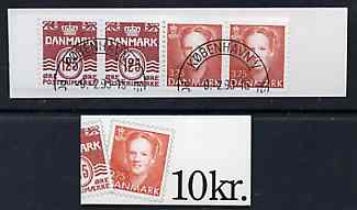 Denmark 1992 Numeral & Margrethe 10k booklet complete with first day cancel, SG SB147