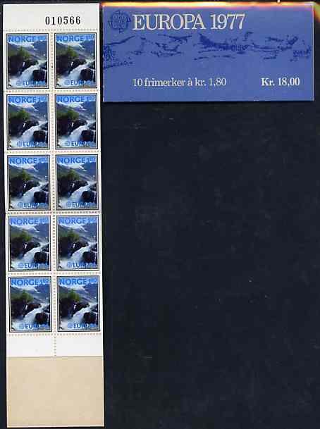 Booklet - Norway 1977 Europa 18k booklet complete and pristine, SG SB52