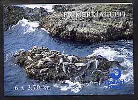 Booklet - Faroe Islands 1992 Seals 22k20 booklet complete with first day commemorative cancel SG SB6