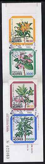 Booklet - Portugal - Azores 1983 Regional Flowers 180E booklet (Woman on cover) complete (stamps with commemorative cancel), SG SB4