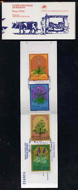 Booklet - Portugal - Madeira 1982 Regional Flowers 79E50 booklet (Oxen on cover) complete with commemorative first day cancel, SG SB2