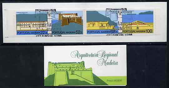 Booklet - Portugal - Madeira 1986 Fortresses 243E50 booklet complete with commemorative first day cancel, SG SB6