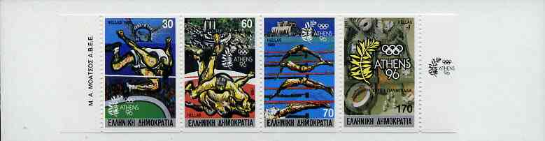 Booklet - Greece 1989 Centenary of Olympic Games 330Dr booklet complete and very fine