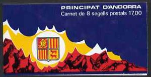 Booklet - Andorra - French 1987 Early Coat of Arms 17f booklet complete and pristine, SG SB1