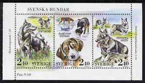 Booklet - Sweden 1989 Kennel Club booklet pane containing complete set of 3, SG 1470a