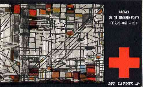 Booklet - France 1986 Red Cross (Church Window) 28f Booklet complete with first day cancels SG XSB36